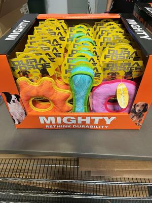 Show full view: Tuffy's Jr Bone, Yellow & Jr Ring, Red Plush Dog Toys, 2 count slide 7 of 9