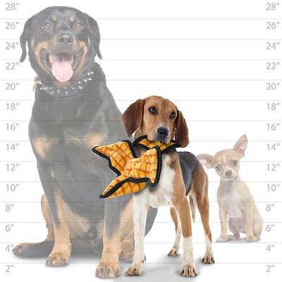 Show full view: Tuffy's Jr Dinosaur Pterodactyl Squeaky Plush Dog Toy, Orange slide 4 of 8