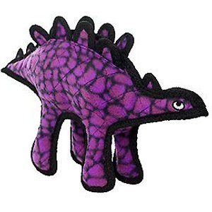 Tuffy's Jr Dinosaur Stegosaurus Plush Dog Toy, Purple