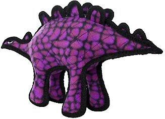 Show full view: Tuffy's Jr Dinosaur Stegosaurus Plush Dog Toy, Purple slide 5 of 8
