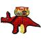 Show in main carousel: Tuffy's Jr Dinosaur Triceratops Plush Dog Toy, Red slide 6 of 8