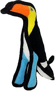 Charming Pet Absurd Burds Toucan Plush Dog Toy, Black, Medium