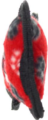 Show full view: Tuffy's Junior Bone Squeaky Plush Dog Toy, Red Paws slide 3 of 6