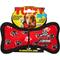 Show in main carousel: Tuffy's Junior Bone Squeaky Plush Dog Toy, Red Paws slide 4 of 6