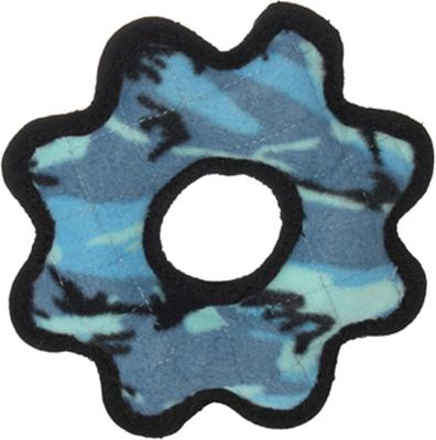 Show full view: Tuffy's Junior Gear Ring Squeaky Plush Dog Toy, Camo Blue slide 4 of 10