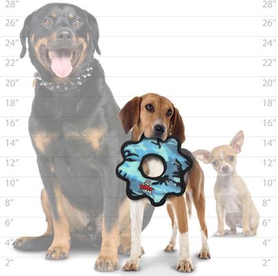 Show full view: Tuffy's Junior Gear Ring Squeaky Plush Dog Toy, Camo Blue slide 5 of 10