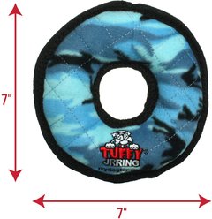 Tuffy's Junior Ring Squeaky Plush Dog Toy, Camo Blue slide 2 of 7