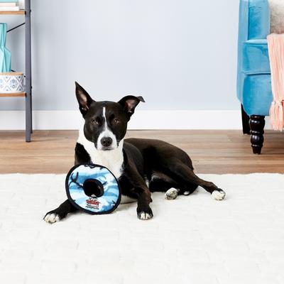 Show full view: Tuffy's Junior Ring Squeaky Plush Dog Toy, Camo Blue slide 6 of 9