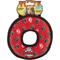 Show in main carousel: Tuffy's Junior Ring Squeaky Plush Dog Toy, Red Paws slide 7 of 9