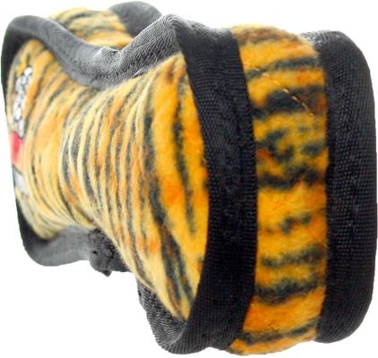 Show full view: Tuffy's Mega Bone Squeaky Plush Dog Toy, Tiger slide 2 of 6
