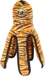 Tuffy's Mega Creature Tiger Print Octopus Squeaky Plush Dog Toy, Jersey Shore Pete
