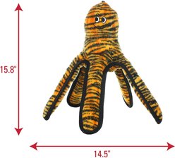 Tuffy's Mega Creature Tiger Print Octopus Squeaky Plush Dog Toy, Jersey Shore Pete slide 2 of 6