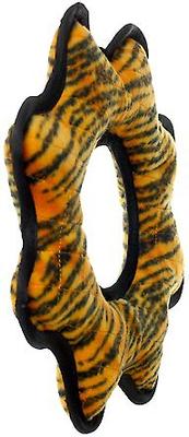 Show full view: Tuffy's Mega Gear Ring Squeaky Plush Dog Toy, Tiger slide 5 of 8