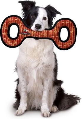 Show full view: Tuffy's Mega Tug Oval Squeaky Plush Dog Toy, Brick slide 3 of 10