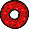 Show in main carousel: Tuffy's No Stuff Ultimate Ring Squeaky Plush Dog Toy, Red Paws slide 1 of 6