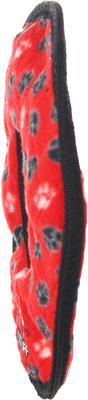 Show full view: Tuffy's No Stuff Ultimate Ring Squeaky Plush Dog Toy, Red Paws slide 2 of 6