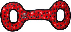 Tuffy's No Stuff Ultimate Tug-O-War Squeaky Plush Dog Toy, Red Paws