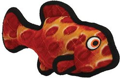 Tuffy's Ocean Creature Fish Squeaky Plush Dog Toy, Red