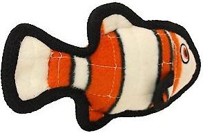 Show full view: Tuffy's Ocean Creature Jr Fish Squeaky Plush Dog Toy, Orange slide 6 of 9