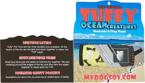 Show full view: Tuffy's Ocean Creatures Burtle Turtle Plush Dog Toy slide 8 of 10