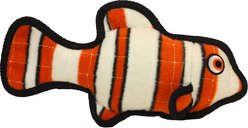 Tuffy's Ocean Creatures Fish Squeaky Plush Dog Toy, Orange