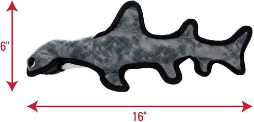 Show full view: Tuffy's Ocean Creatures Hammerhead Squeaky Plush Dog Toy slide 3 of 10