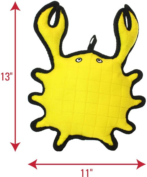 Tuffy's Ocean Creatures King Crab Squeaky Plush Dog Toy