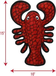 Tuffy's Ocean Creatures Larry Lobster Squeaky Plush Dog Toy slide 2 of 6