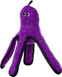Tuffy's Ocean Creatures Purple Pete Squeaky Plush Dog Toy