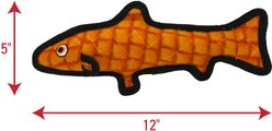 Tuffy's Ocean Creatures Trout Squeaky Plush Dog Toy, Orange slide 2 of 8