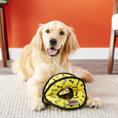 Show full view: Tuffy's Ultimate 3-Way Ring Squeaky Plush Dog Toy, Camo Blue slide 4 of 8