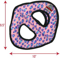 Tuffy's Ultimate 3-Way Ring Squeaky Plush Dog Toy, Pink Leopard slide 2 of 6