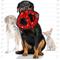 Show in main carousel: Tuffy's Ultimate 3-Way Ring Squeaky Plush Dog Toy, Red Paws slide 4 of 6