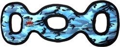 Tuffy's Ultimate 3-Way Tug Squeaky Plush Dog Toy, Camo Blue