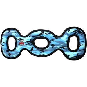 Tuffy's Ultimate 3-Way Tug Squeaky Plush Dog Toy, Camo Blue