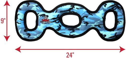 Show full view: Tuffy's Ultimate 3-Way Tug Squeaky Plush Dog Toy, Camo Blue slide 2 of 9