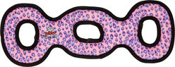 Tuffy's Ultimate 3-Way Tug Squeaky Plush Dog Toy, Pink Leopard