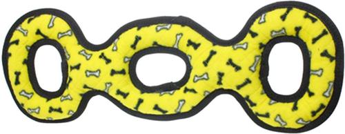 Show full view: Tuffy's Ultimate 3-Way Tug Squeaky Plush Dog Toy, Yellow Bones slide 4 of 9