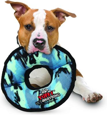 Show full view: Tuffy's Ultimate 4-Way Ring Squeaky Plush Dog Toy, Camo Blue slide 3 of 8
