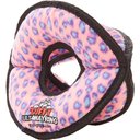 Tuffy's Ultimate 4-Way Ring Squeaky Plush Dog Toy, Pink Leopard