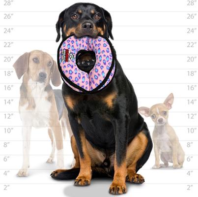 Show full view: Tuffy's Ultimate 4-Way Ring Squeaky Plush Dog Toy, Pink Leopard slide 4 of 8