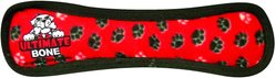 Tuffy's Ultimate Bone Squeaky Plush Dog Toy, Red Paws