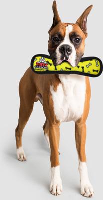 Show full view: Tuffy's Ultimate Bone Squeaky Plush Dog Toy, Yellow Bones slide 3 of 11
