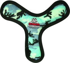 Tuffy's Ultimate Bowmerang Squeaky Plush Dog Toy, Camo Blue