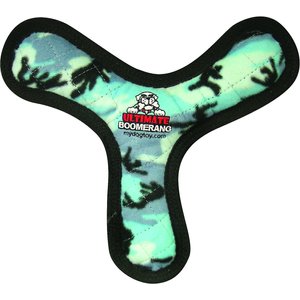 Tuffy's Ultimate Bowmerang Squeaky Plush Dog Toy, Camo Blue