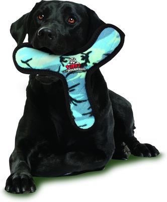 Show full view: Tuffy's Ultimate Bowmerang Squeaky Plush Dog Toy, Camo Blue slide 3 of 12