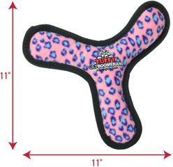 Tuffy's Ultimate Bowmerang Squeaky Plush Dog Toy, Pink Leopard slide 2 of 9