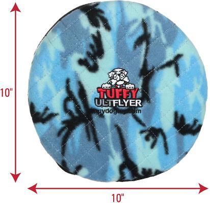Show full view: Tuffy's Ultimate Flyer Squeaky Plush Dog Toy, Camo Blue slide 3 of 12