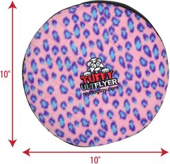 Tuffy's Ultimate Flyer Squeaky Plush Dog Toy, Pink Leopard slide 2 of 9