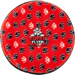 Tuffy's Ultimate Flyer Squeaky Plush Dog Toy, Red Paws